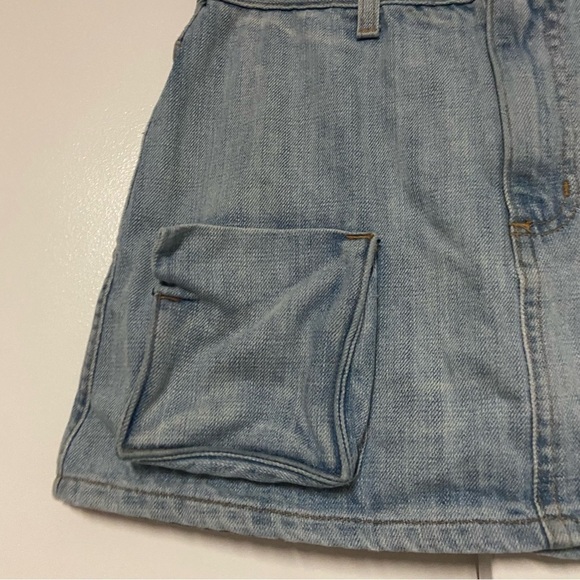 Carmar Skirt Mini Denim Cargo Pocket Helius Blue Size 27 - Picture 4 of 7